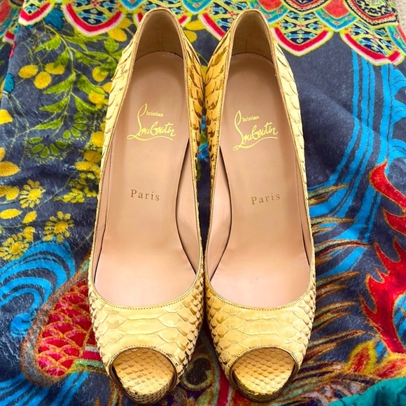 ⭐️AUTHENTIC NWOT Christian Louboutin Python Heel - Picture 5 of 13